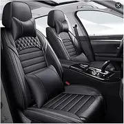 SAHFEE Car Seat Covers Universal Set for Renault Arkana Alpine Duster Laguna Clio Alpine Celebration Car Accessories, Black Deluxe