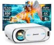 Jimveo Video Projector (Indoor, Outdoor) - 850 ANSI Lumens, Bluetooth, Autofocus