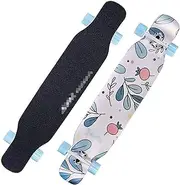 Sports Longboard Skateboard, 46" 8-Layer A-Level Maple Double-tilt Loli Pattern Professional Dance Board Suitable for Beginner Girls