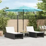 Garden Parasol with Steel Pole Umbrella Sunshade Outdoor Patio Beach vidaXL