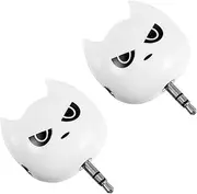 Vaguelly 2pcs Headset Splitter Triple Output Audio for Sharing Headphones Compact and Lightweight Design for and Media Enjoyment