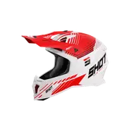 Lite Fury White Red Glossy Offroad Helmet