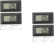 Gatuida 2sets Electronic Clock Tabletop Alarm Clock Dash Radio Controlled Wall Clock Desktop Clock Simple Clock Mini Clock Digital Clock Automotive Clock for Car LED Clock Plastic 2pcs*2