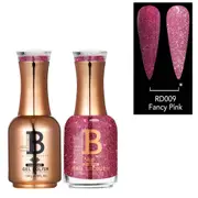 Billionaire Diamond Gel Polish UV LED & Nail Lacquer Duo 009 Fancy Pink 15ml