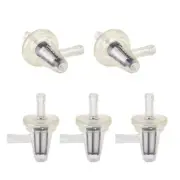 5pcs Gas Fuel Filter 90 Degree 6mm 7mm Hose Fit for Motorcycle Right Angle