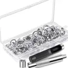 120 Sets 12mm Eyelets Die Punch Grommets Tool Kit For DIY Leather Canvas Craft