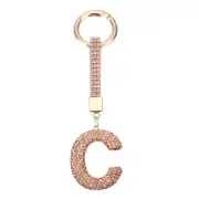 Bling Car Letter Charm, Car Rear View Mirror Charm Gold Initial Letter, C