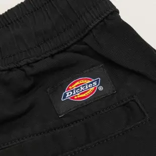 【Dickies】男款黑色彈力褲腰雙色抽繩七分褲｜DK011582BLK