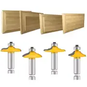 LEATBUY Door&Drawer Front Edging Router Bit Set 1/2-Inch Shank 4 PCS, Woodwor...