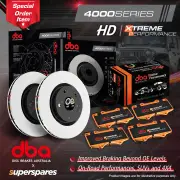 DBA Rear 4000 HD Brake Rotors & Xtreme Pads for Renault Koleos I HY 2.0L 2.5L