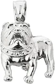 [Claddagh Gold] Sterling Silver Bulldog Charm Pendant