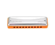 C Major Harmonica Kongsheng Benders Harp 10 Holes 20 Tone Blues Beginner Harmonica In The Key Of C (Orange)