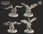 Army By Greifen Miniature Set Hippogreif Companion Figurine for Ttrpgs Wie D &