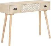 Console Table with Pine Wood Frame, 3 Drawers, Farmhouse Cabinets, Storage for Hallway, Kitchen Dining Room Furniture