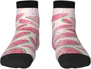 [JBYJBX] Watermelon Fresh Fruit Print Adult Socks Womens Mens Workout Thermal Cozy All-Season Gift Holiday Articles Use