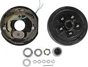 Trailer Axle Brake Kit, 13PCS Hub Drum Assembly, Compatible with 3500 Lbs Cargo Boat Trailer Spindle, 5 on 4.5in Hub Drum, Electric Brake System, Trailer Wheel Hub Kit