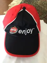 Authentic VINTAGE Coca-Cola Enjoy Coke Hat Black and Red Embroidered NEVER WORN.