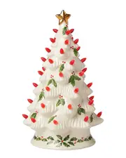 Lenox Treasured Traditions Holiday Red Bulbs Light-Up Tree Figurine
