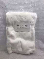 Tahari Baby White Embossed Star Cloud Blanket Security Lovey Plush Unisex NEW