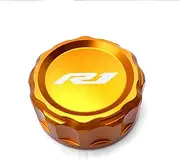 VLOZDJOF Compatible with YZFR1 YZF-R1 YZF R1 2009-2014 2010 2011 2012 2013 Motorcycle Accessories Rear Brake Clutch Fluid Reservoir Cover Cap(Orange)