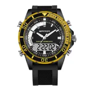 003 Fashion Men Led Dual Display Wristwatch Silicone Strap Swimming Diving Sport Watch 01