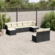 Garden Sofa Set with Cushions Modular Sofa Outdoor Lounge Set Poly Rattan vidaXL