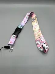 Hello Kitty Lanyard, "Shortcake Theme" Vintage Print, New Sealed
