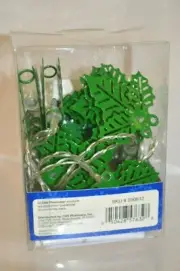U PICK 10 CT Battery String LIGHTS HOLLY Green INDOOR Blinks TIMER 6 Hour