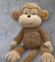 Steiff Monkey Plush 12" Stuffed Animal Toy Soft Cuddly Friends Brownie Affe