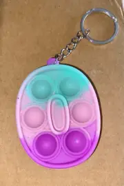 Letter O” Pop It Fidget Toy Keychain