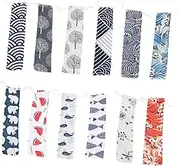 MAGICLULU 12Pcs Japanese Style Tableware Drawstring Bags Portable Storage Pouches for Cutlery for BBQ Picnic Travel School and Parties and Space Saving Design