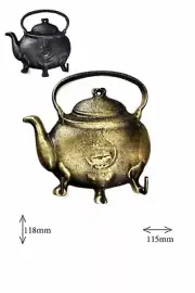 Brass Hanger Antique Vintage Design with Four Wall Hooks Clothes Hat Teapot