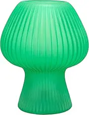 Mushroom Table Lamp - Small Bedside Nightlight with Dimmable Stepless, Stylish Mushroom Decor Lamp for Bedroom Nightstand, Living Room, Green(Bulb Included)