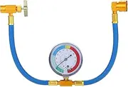 Labymos R134A AC Refrigerant Charge Hose Kit, Recharge Hose with Pressure Gauge R134a Can Tap R134a Quick Coupler, Fits for Car AC Air Conditioning Refrigerant