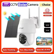 ieGeek 360° PTZ WIFI Solar Battery Powered Security Camera Outdoor Wireless Dome