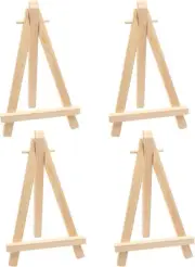 4 Mini Pine Painting Stands, Wooden Table Display Stands, Used for Canvases, ...