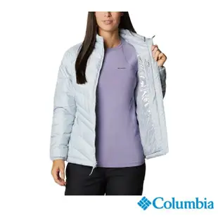 【Columbia 哥倫比亞 官方旗艦】女款-Omni-Tech防水保暖兩件式外套-藍印花(UWR06350WA / 保暖.防水.兩件式)