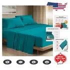 4PC King Sheets - Extra Long Staple Egyptian Cotton, Deep Pocket Teal