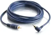 C2G 29180 Velocity Right Angled Subwoofer Cable, Blue (12 Feet, 3.65 Meters) 12ft