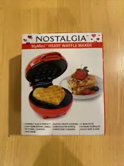 MY MINI HEART 5'' WAFFLE IRON MAKER RED NEW