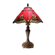 Benita Leadlight Tiffany Table Lamp - Red