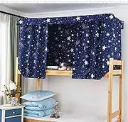 HYJHHY Student Loft Bed Curtains Polyester Printing Bunk Bed Curtains Blackout Privacy for 2m Length Single Bed Bunk Bed Tent Sleep Protection(Curtain*3,1.15M_Star)