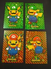 Pokemon 2024 Card Database Christmas Set Mario Luigi Pikachu 4x Set Green Stripe