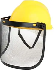Eigell Trimmer Hard Hat Face Shield Mesh Protective Visor Face Cover Versatile for Landscaping Full Face Protection Adjustable