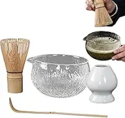 Whisk Set | Traditional Bowl Spoon Whisk | Exquisite Ceremonial Kit Tools for Home Zen Relaxation, Offices Tea Ceremony