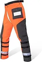 Chainsaw Pants, Adjustable Belt 9 Layer Chainsaw Chaps Protective Pants for Men Women Logging Cutting Safety Gear (L)
