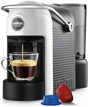 Lavazza, A Modo Mio Jolie EVO, Coffee Capsule Machine, Made from 36% Recycled Plastic, Compatible with A Modo Mio Pods, with Removable Cup Rest, Automatic Shut-Off, 1250 W, 220–240 V, 50–60 Hz, White