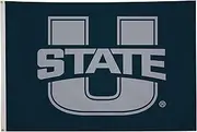 Utah State Aggies 5' x 8' College Sports Printed Flag - NCAA Licensed - Nylon - School Banner (Blue, Gray)