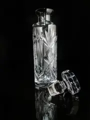 Faberge Crystal Monte Carlo Vodka Decanter & Set of 6 Metropolitan Shot Glasses