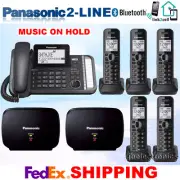 PANASONIC KX-TG9582B 2-LINE LINK2CELL 1 CORDED PHONE 5 CORDLESS 2 REPEATERS